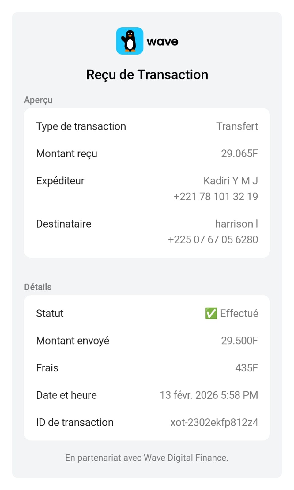 Client Europe – Virement instantané