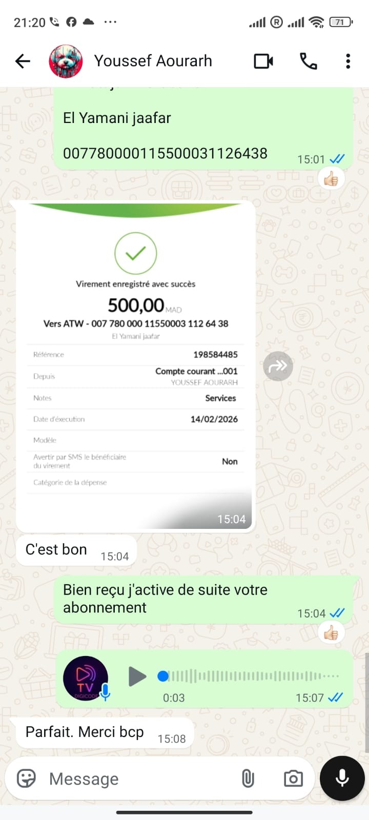 Client Europe – Paiement PayPal